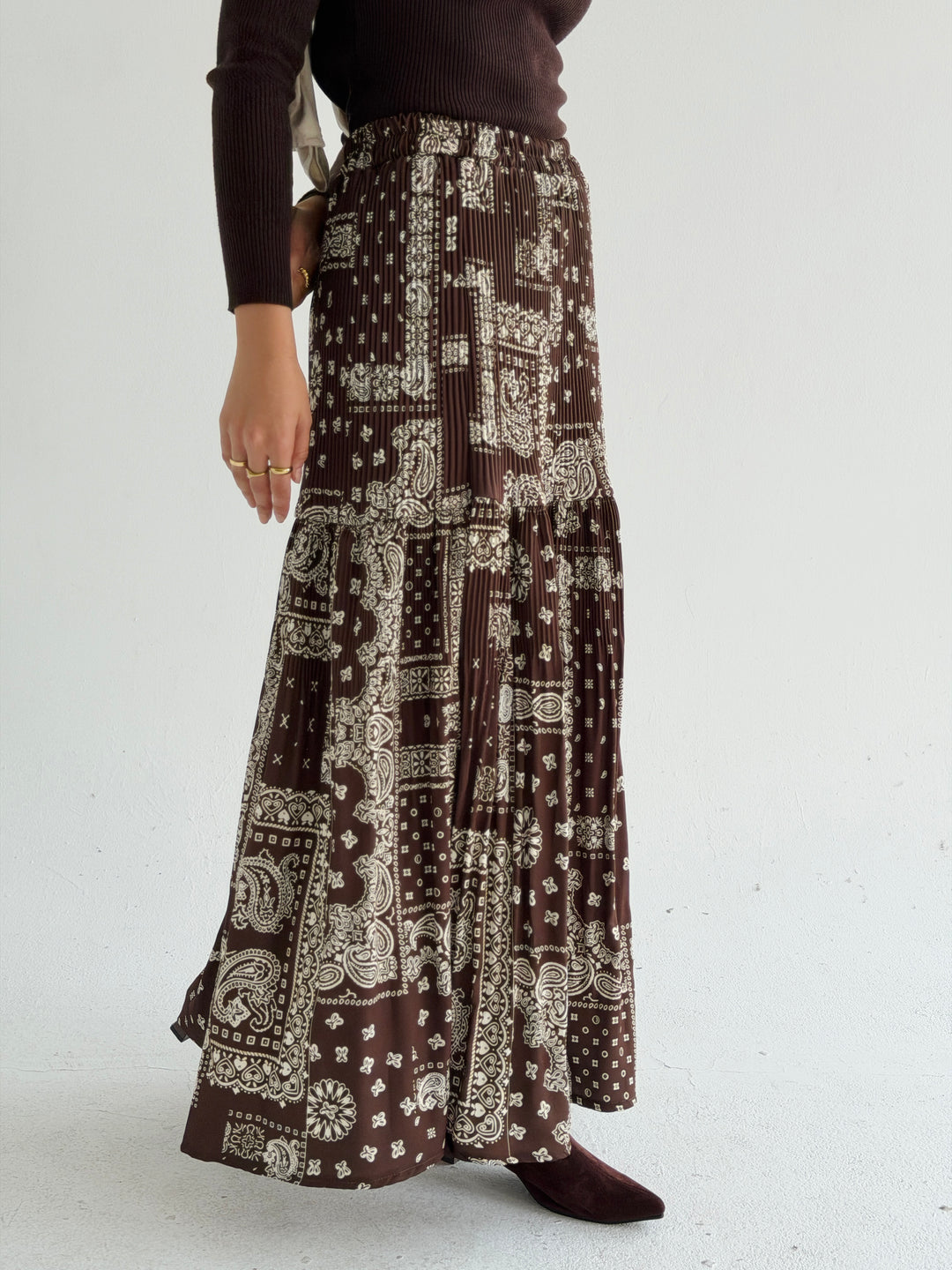 Marple printed pillise skirt