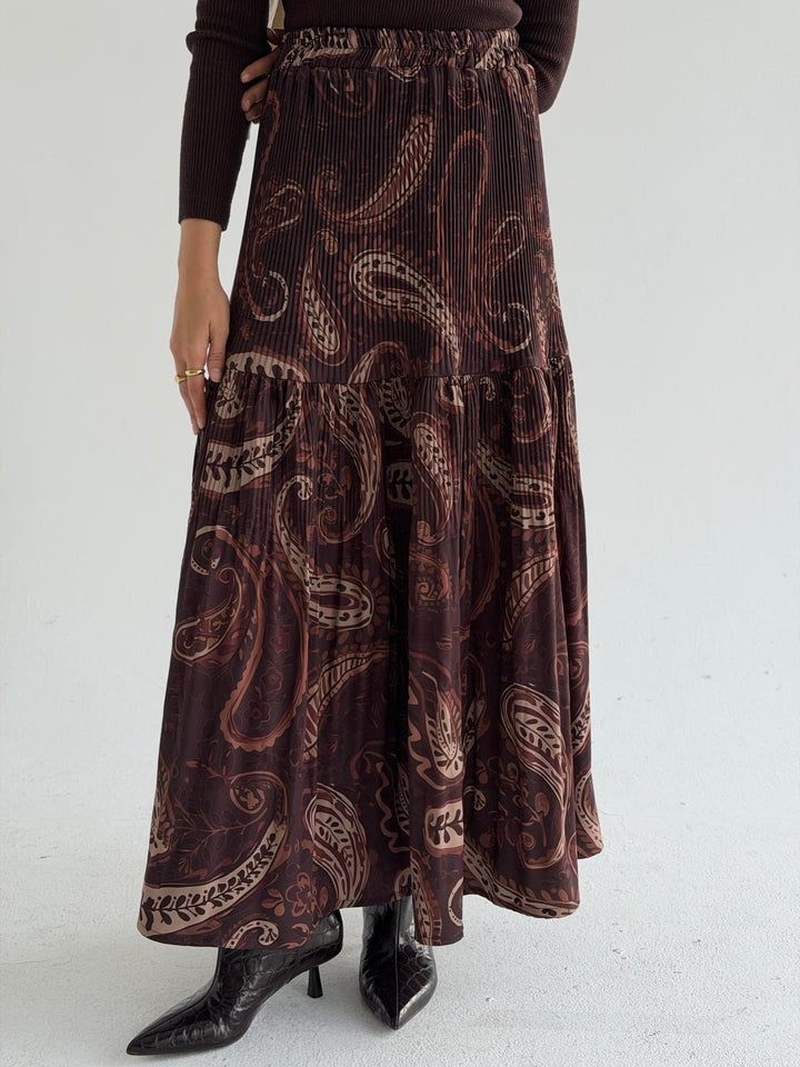 Caco printed pillise skirt
