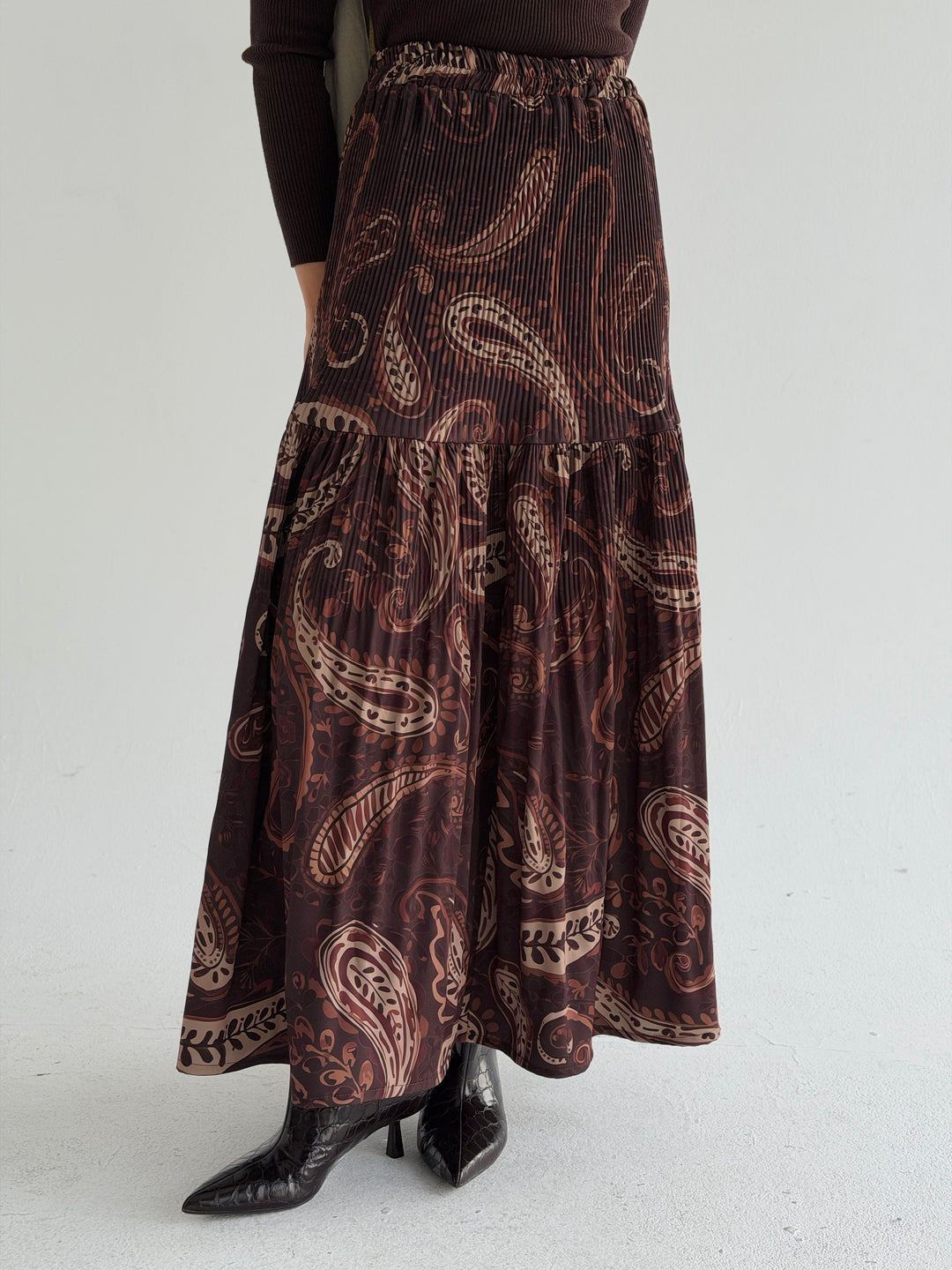 Caco printed pillise skirt
