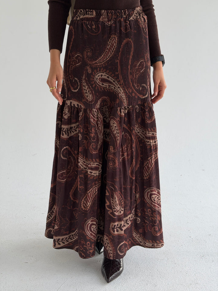 Caco printed pillise skirt