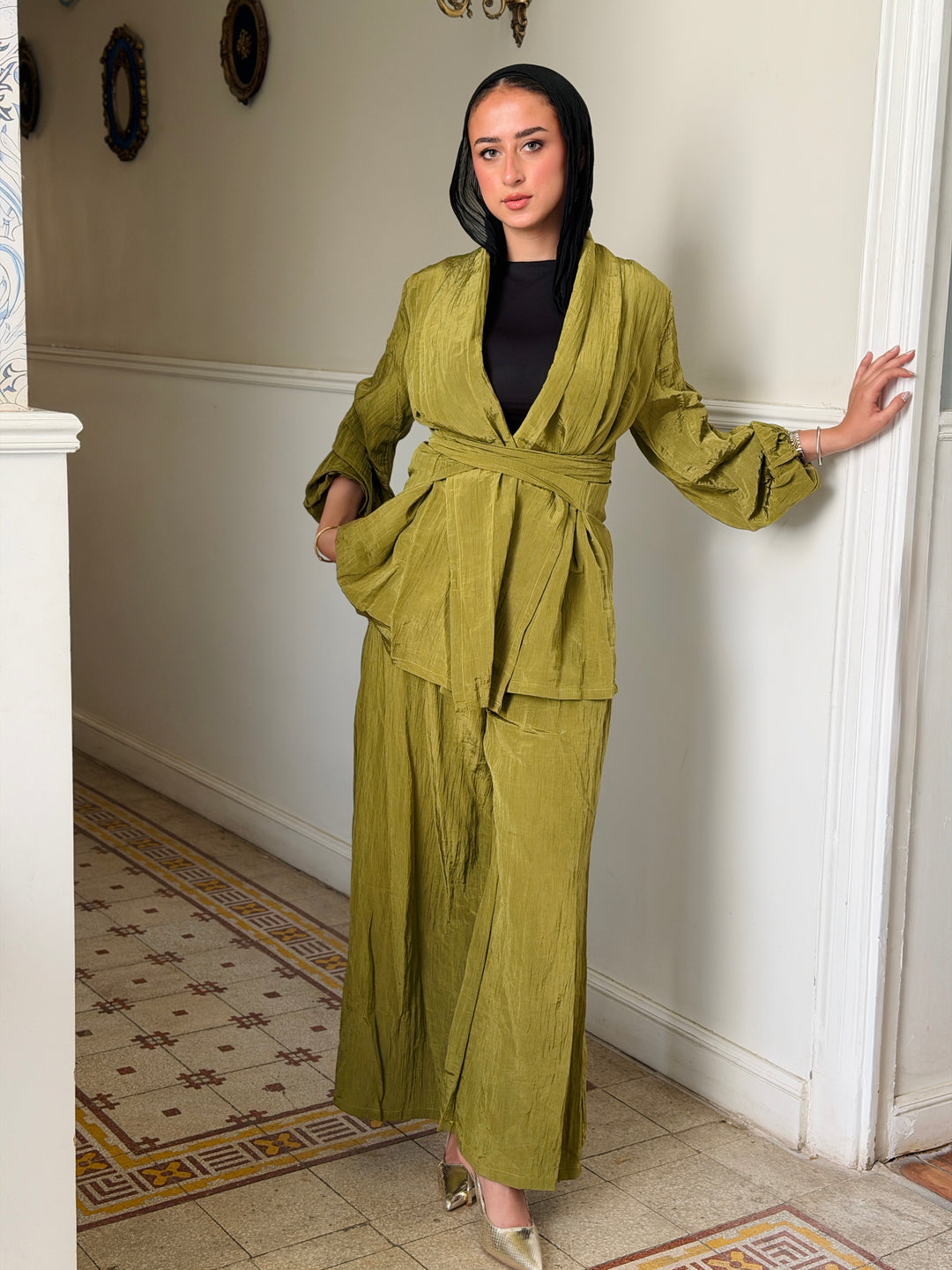 Moon veil set - Yellow green