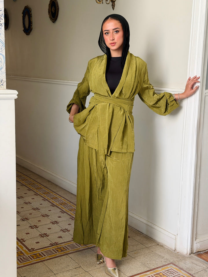 Moon veil set - Yellow green