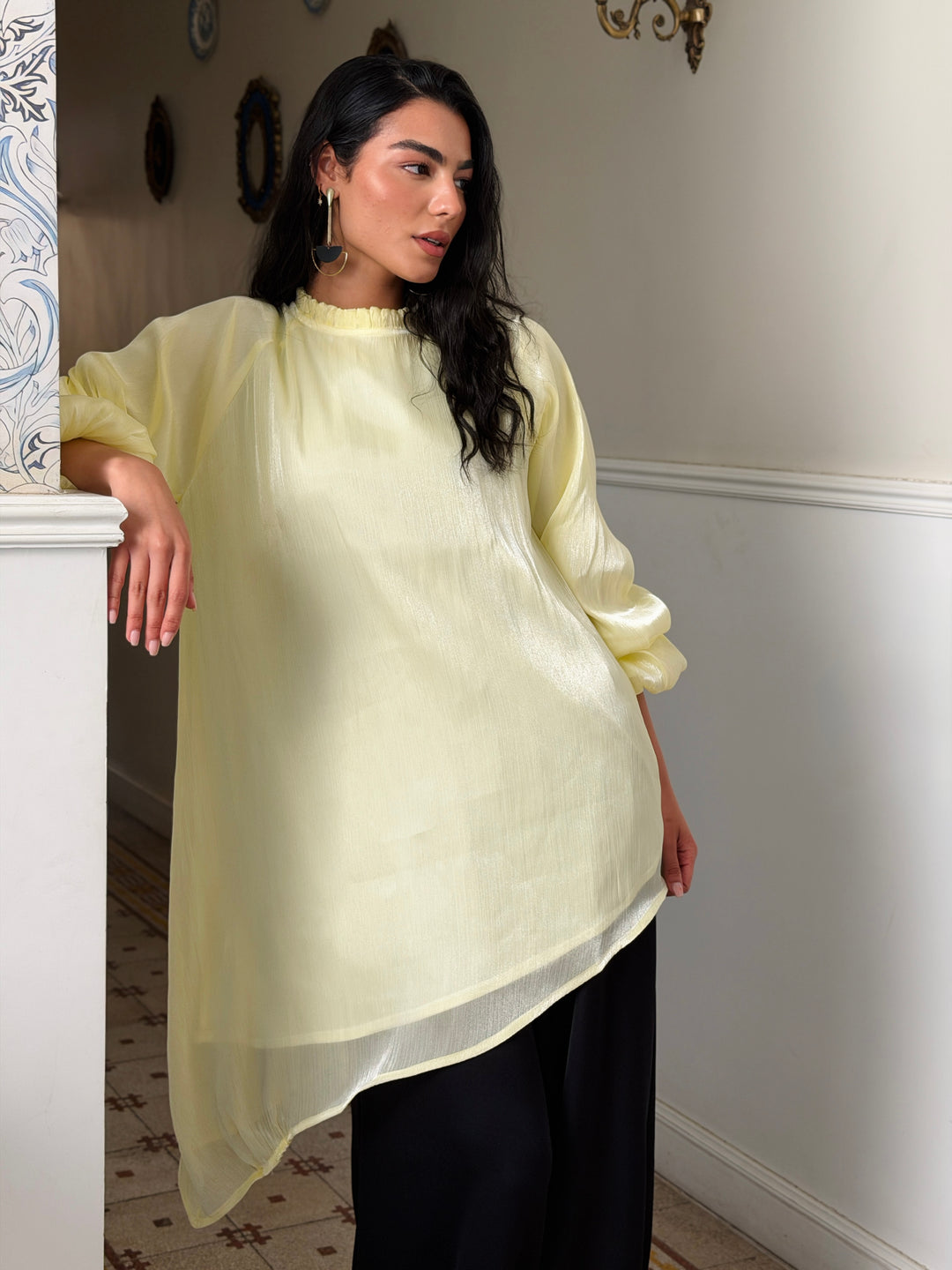 Ivory top - butter yellow