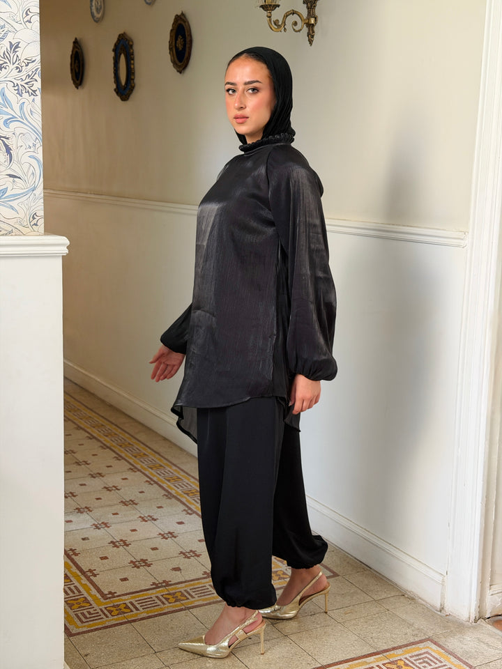 Ivory top - black