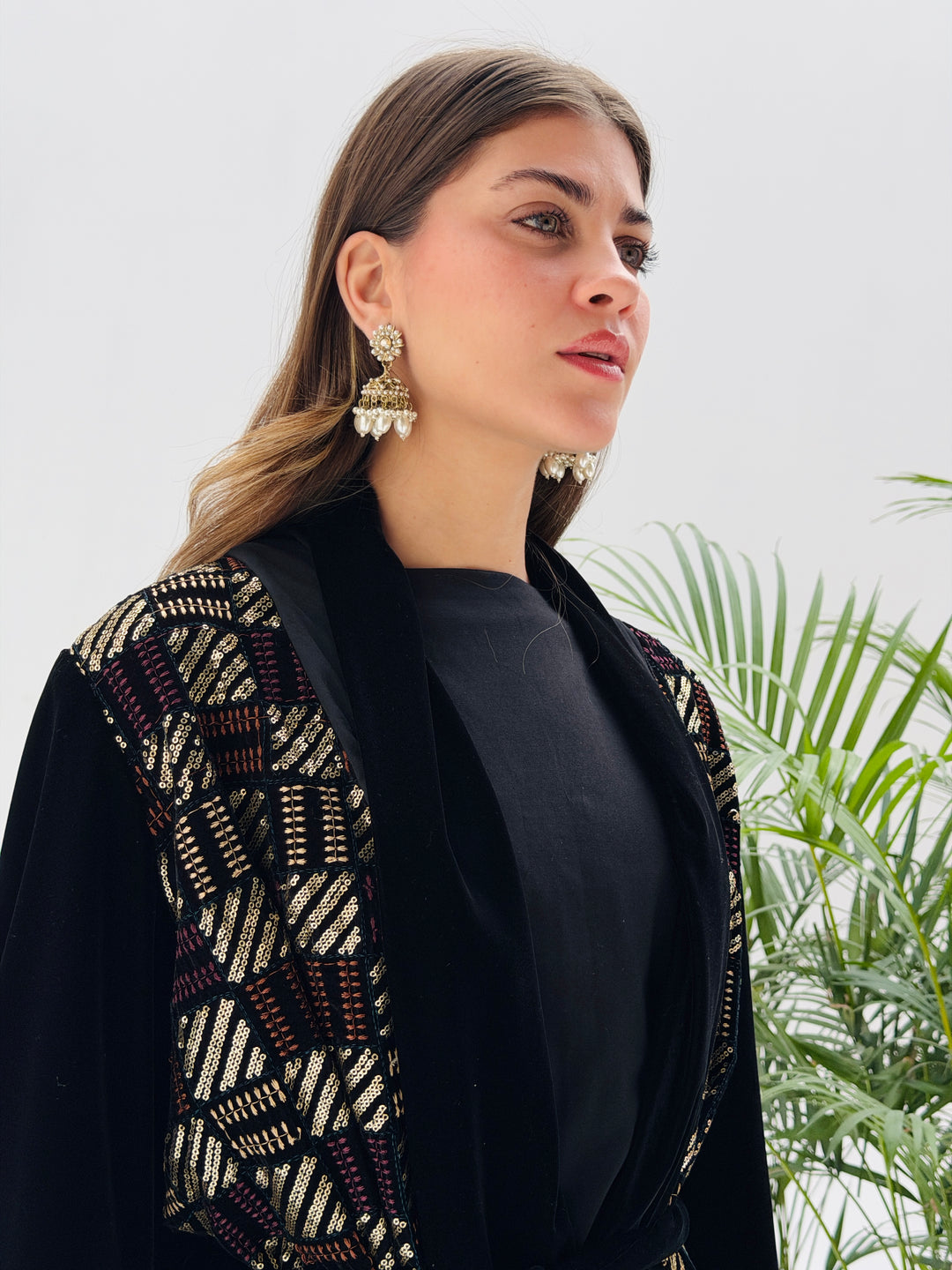 Noor embroidery top -Gold