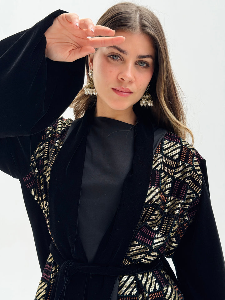 Noor embroidery top -Gold