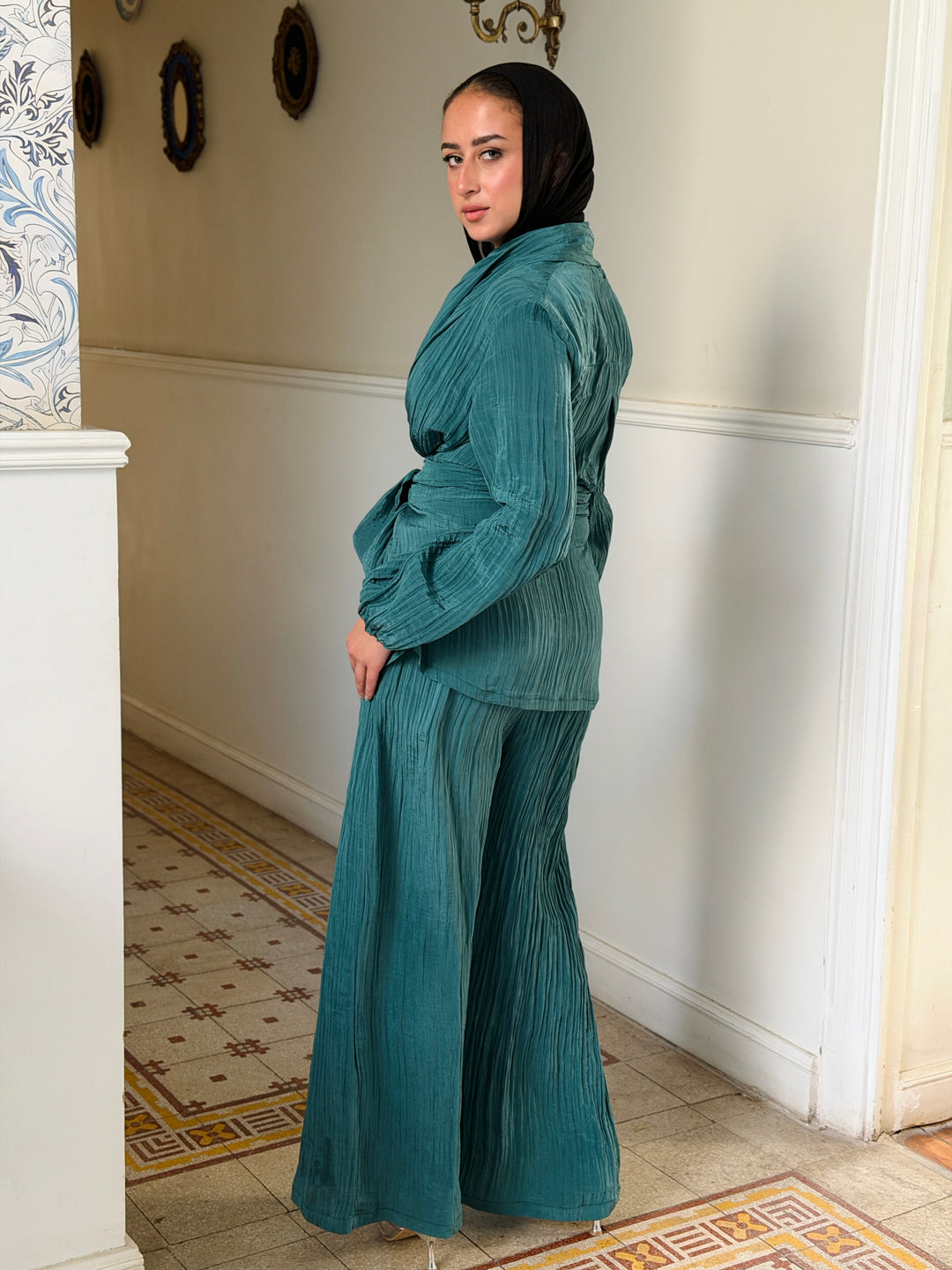 Moon veil set - Teal blue