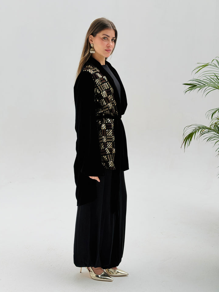 Noor embroidery top -Gold