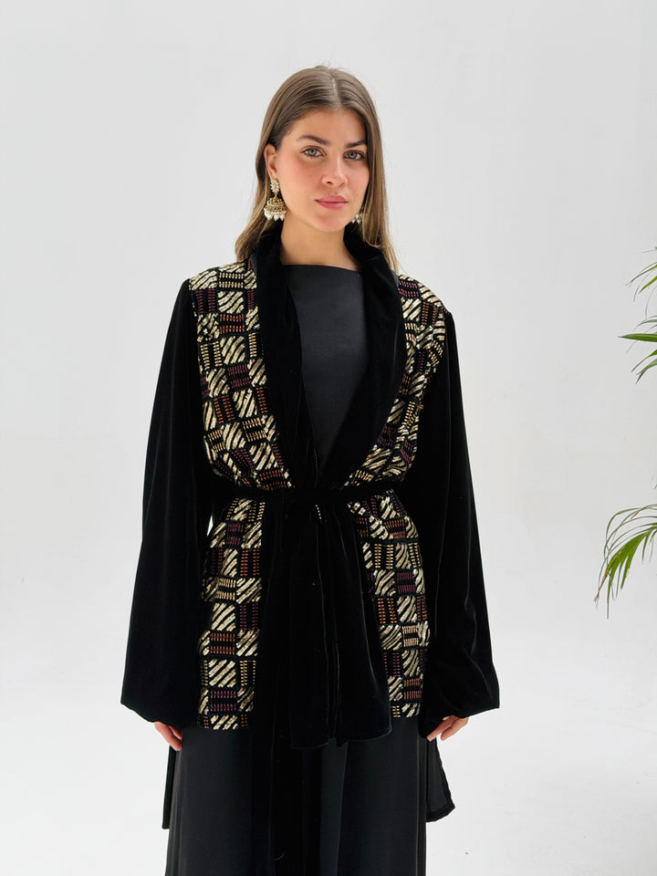 Noor embroidery top -Gold