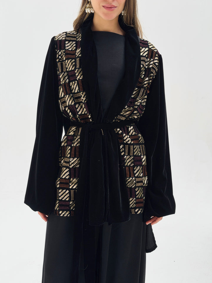 Noor embroidery top -Gold