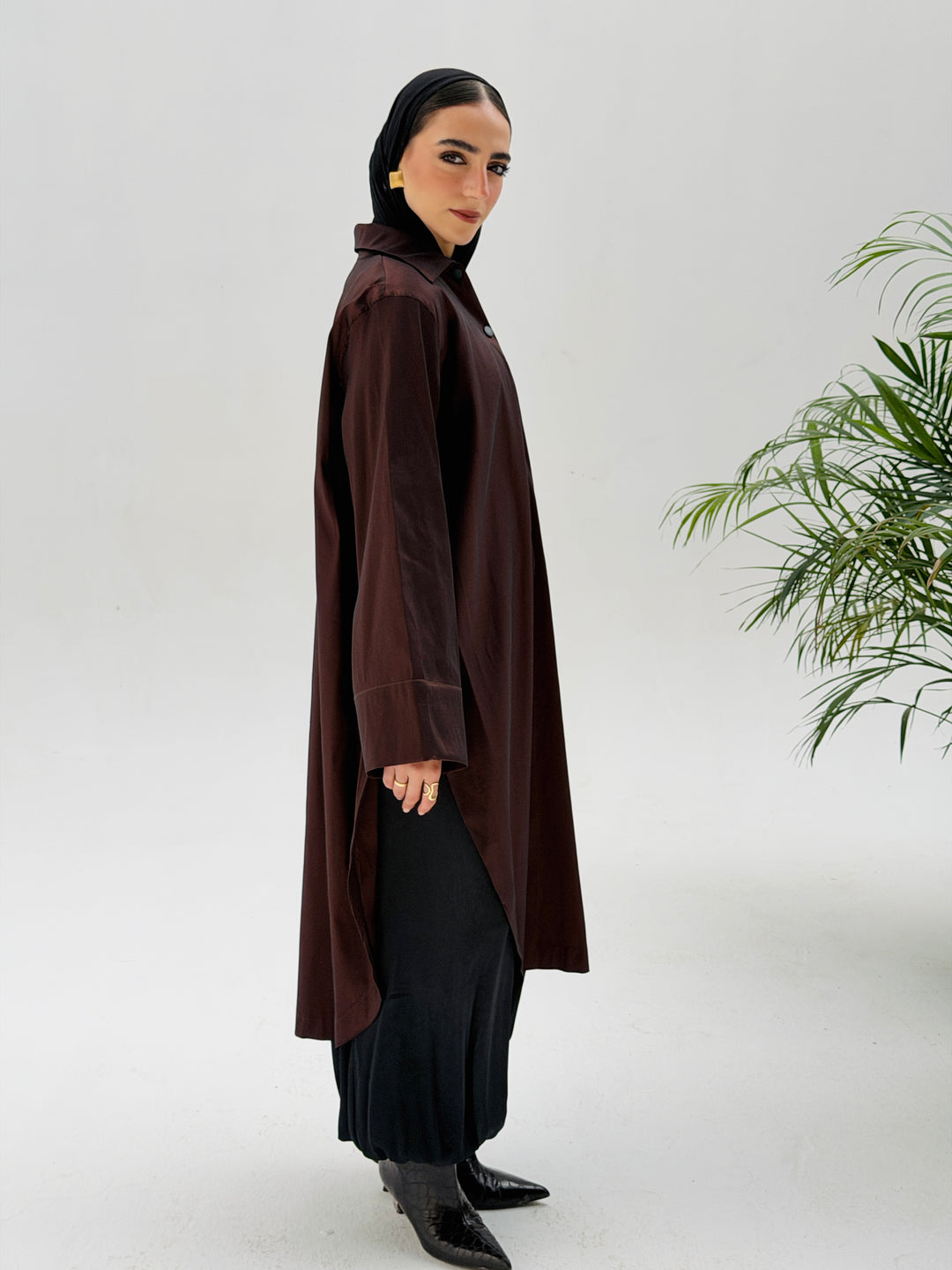 Nayla Shirt -Dark brown