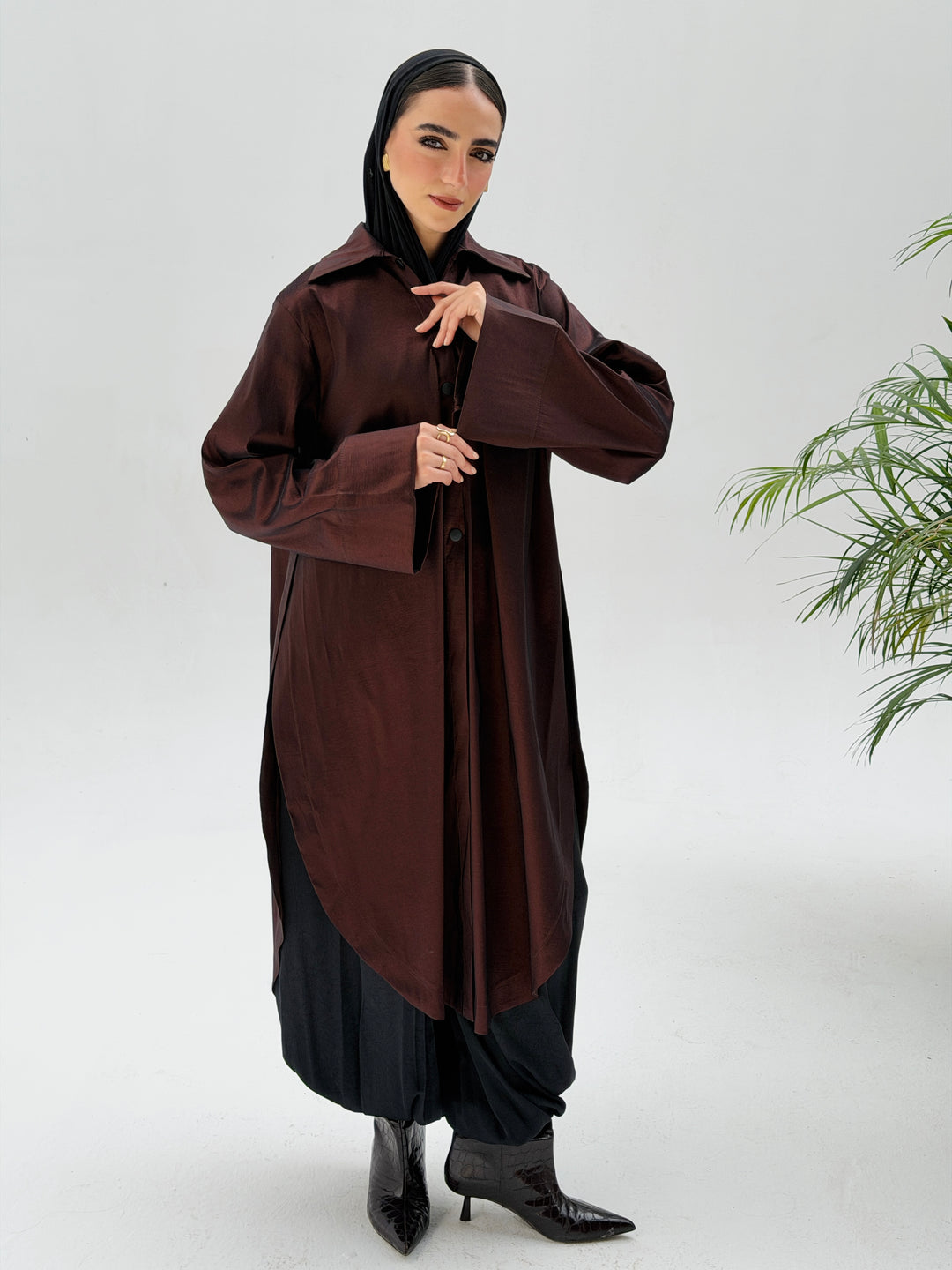 Nayla Shirt -Dark brown