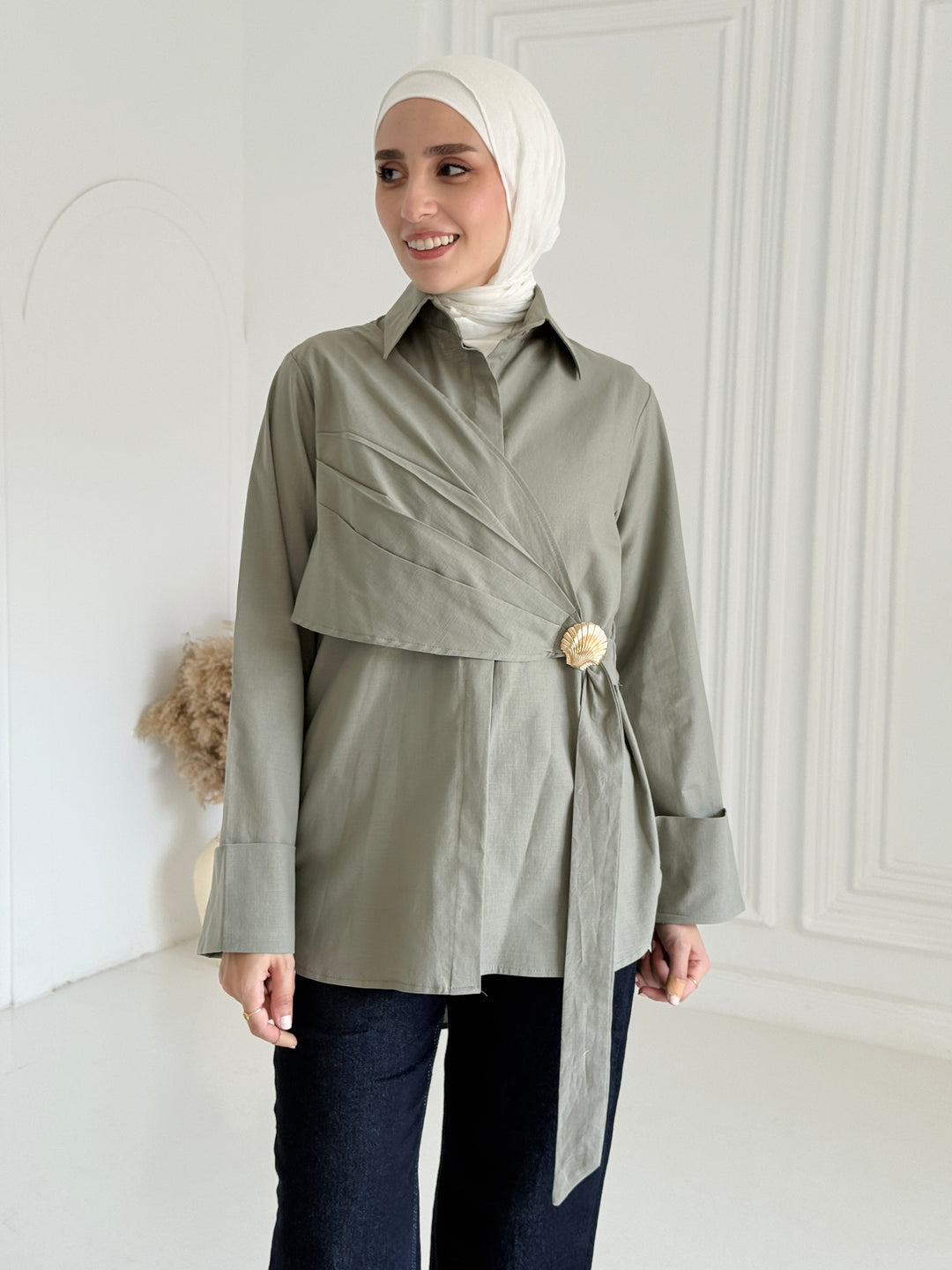 Sea shell Linen shirt- mint