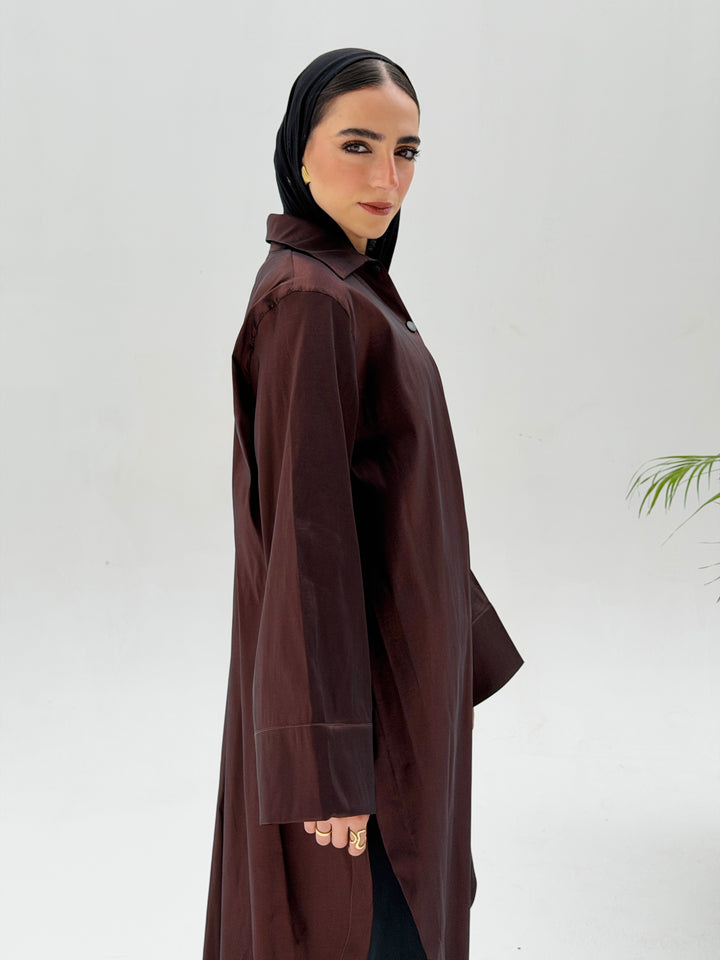 Nayla Shirt -Dark brown