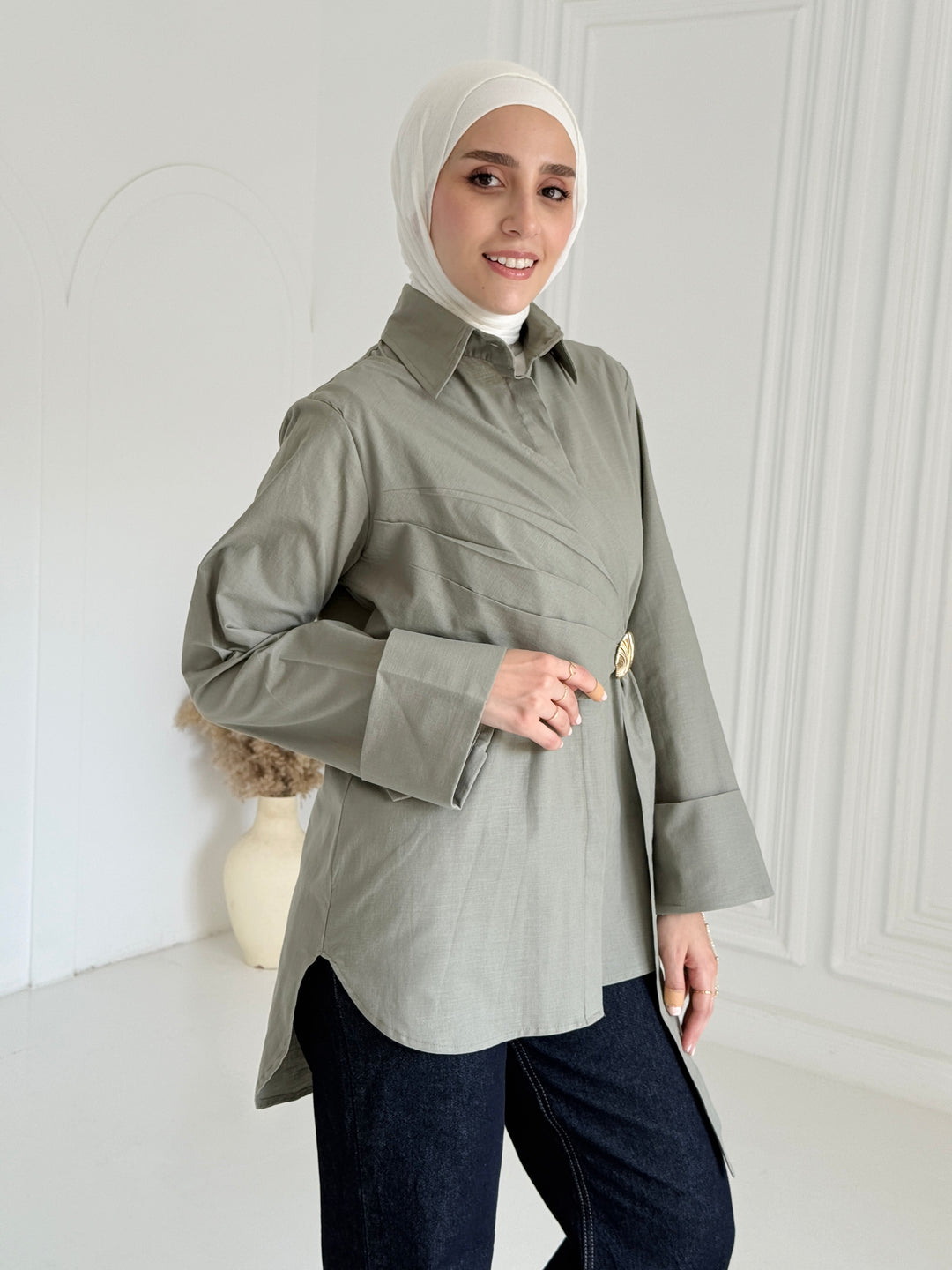 Sea shell Linen shirt- mint