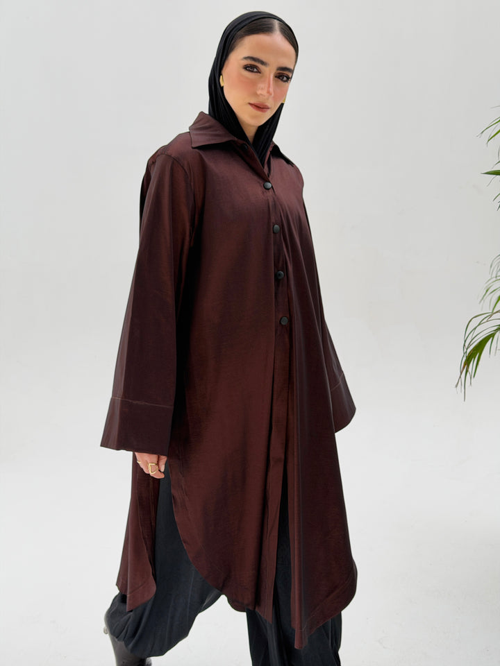 Nayla Shirt -Dark brown