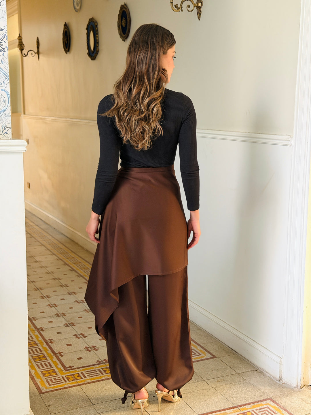 Pants with extension - Brown