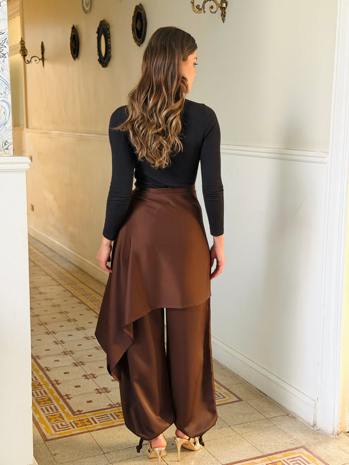 Pants with extension - Brown
