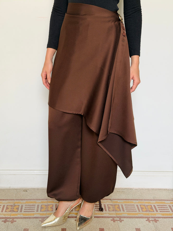 Pants with extension - Brown