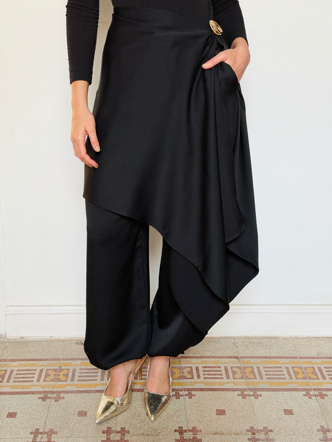 Pants with extension - Black