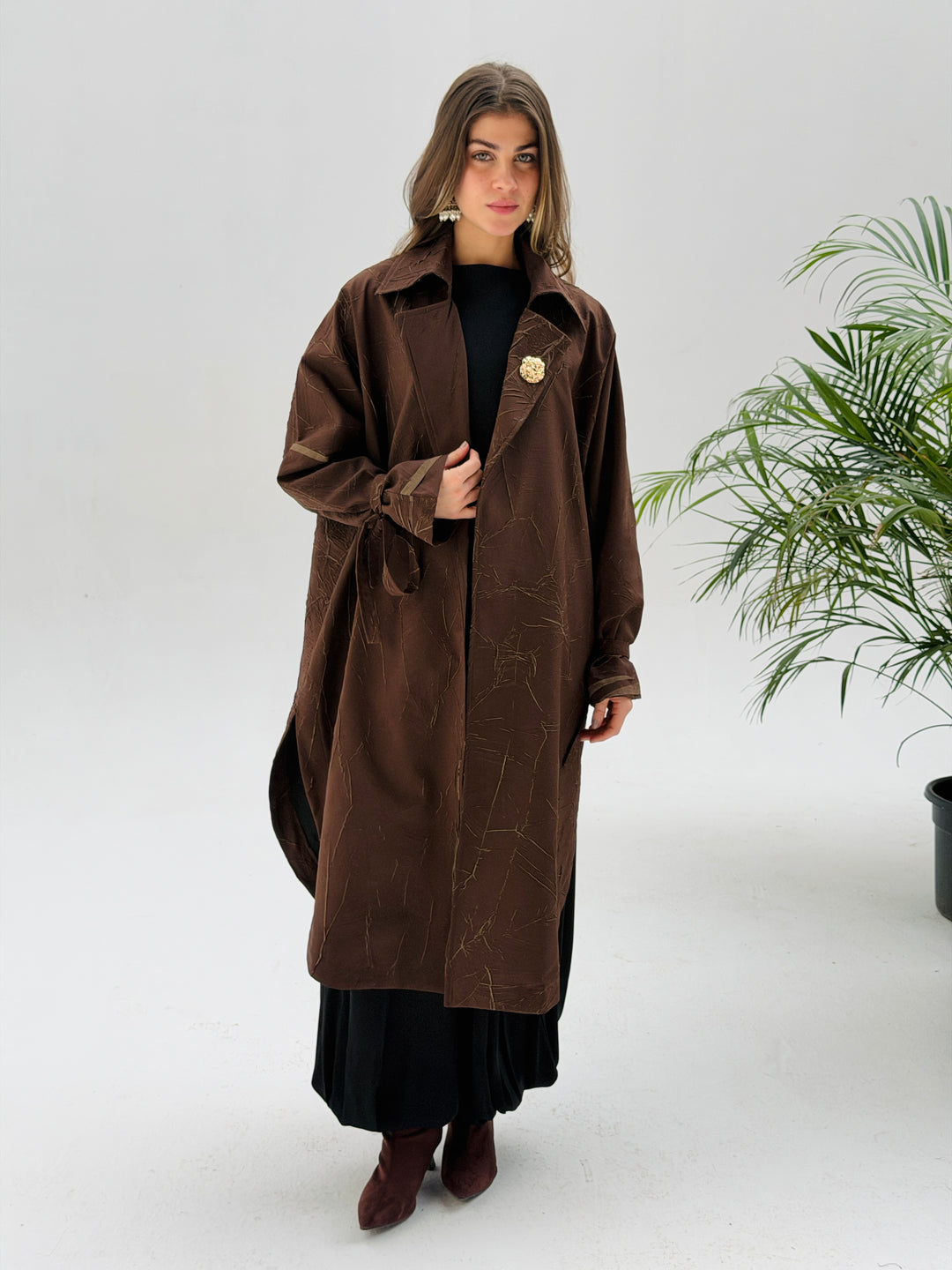 Yalina Long shirt - Brown