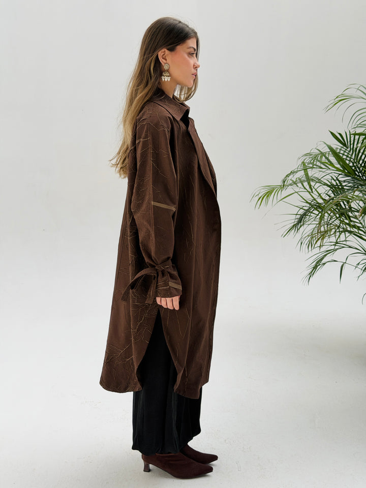 Yalina Long shirt - Brown