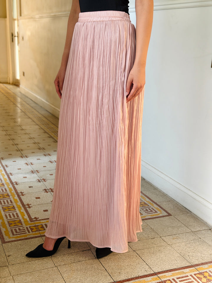 Chiffon sparkling skirt -pink