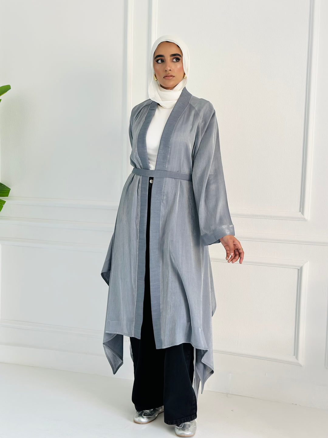 shimmer kimono - Drak gray