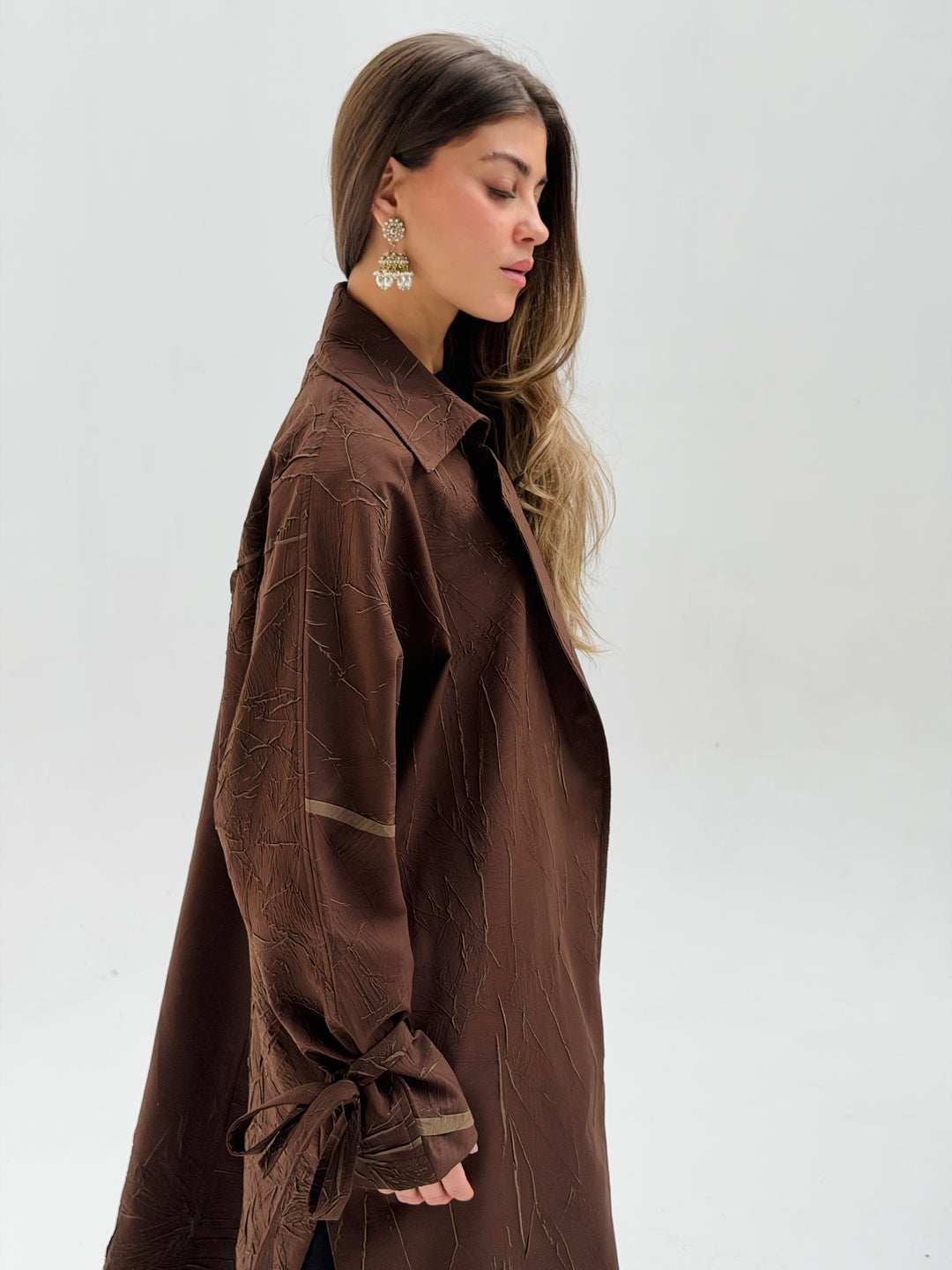 Yalina Long shirt - Brown