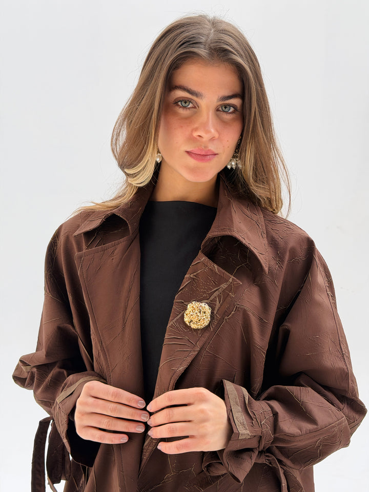 Yalina Long shirt - Brown