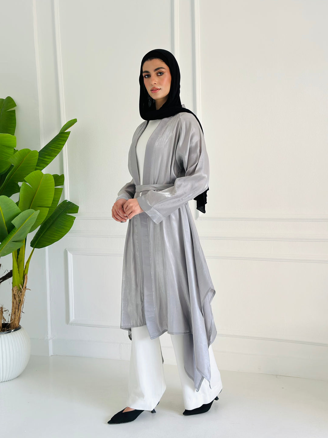 Shimmer kimono - gray