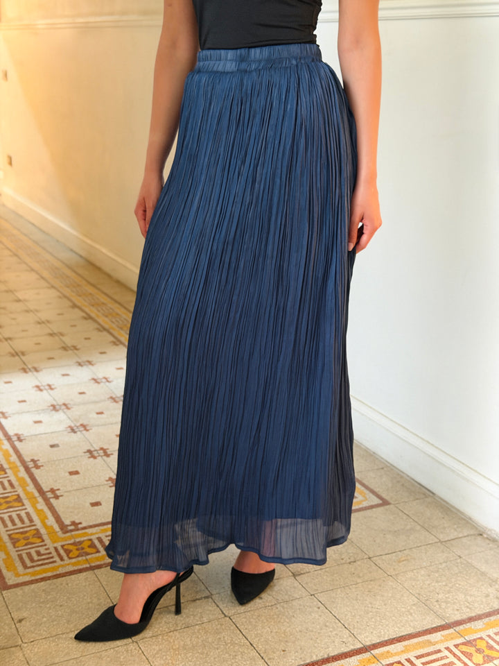 Chiffon sparkling skirt - blue