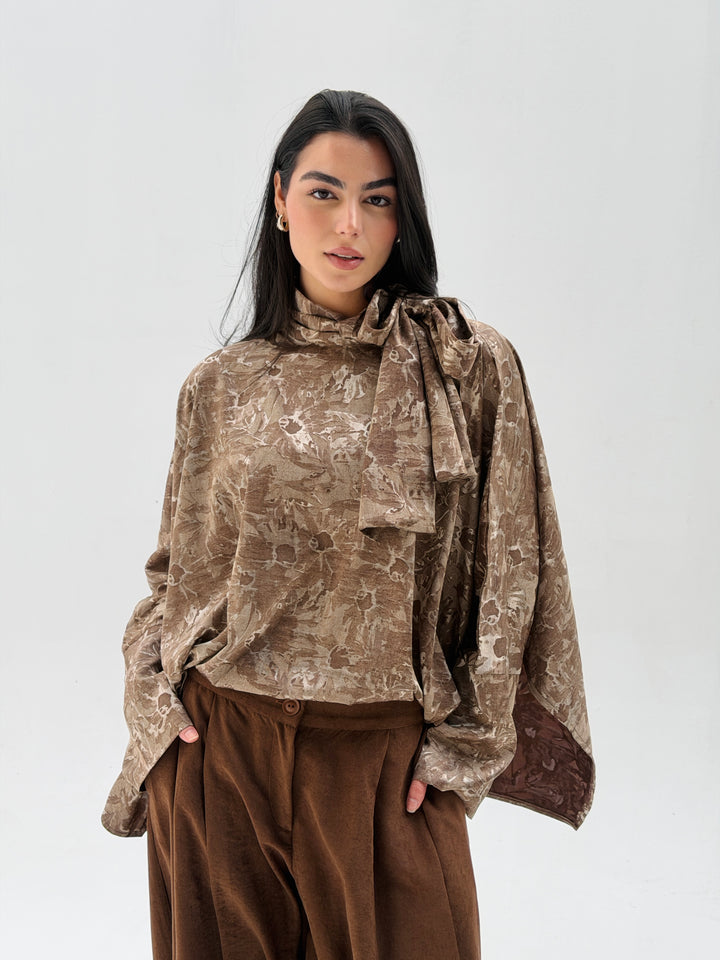 Camel Poncho top