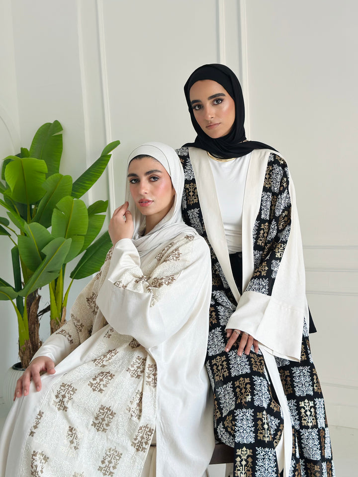 Golden lines kimono - beige