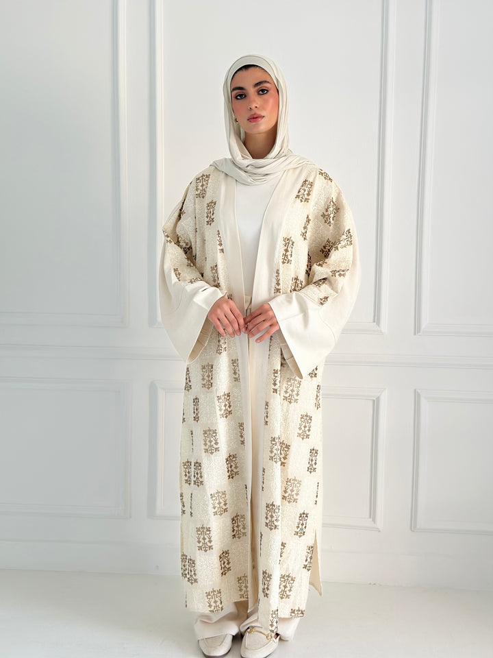 Golden lines kimono - beige