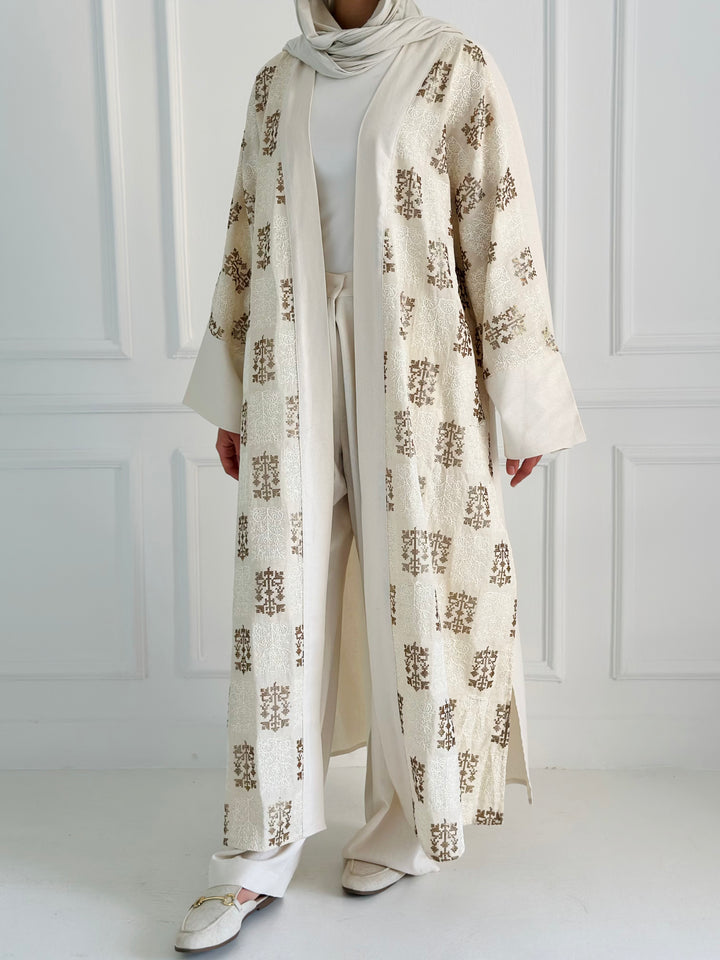 Golden lines kimono - beige