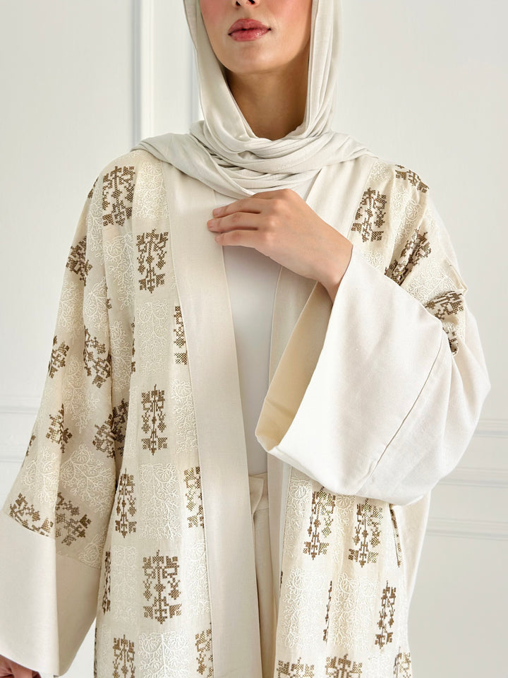 Golden lines kimono - beige