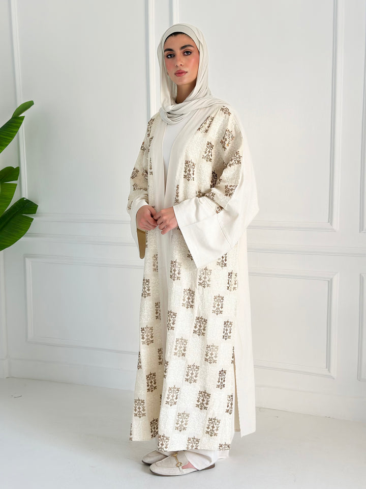 Golden lines kimono - beige