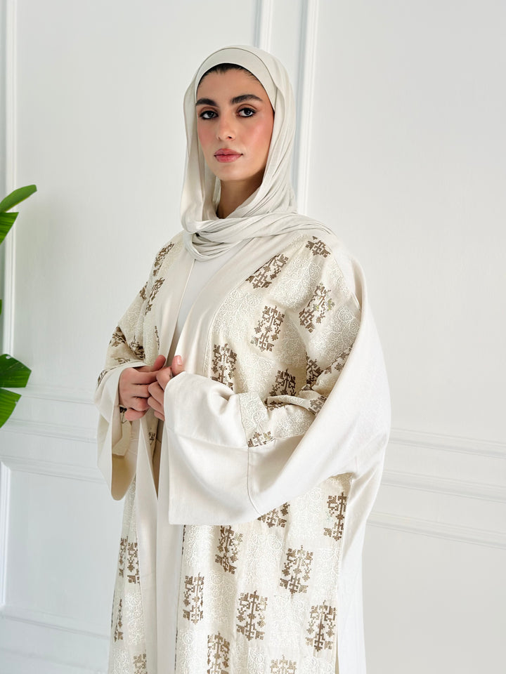 Golden lines kimono - beige