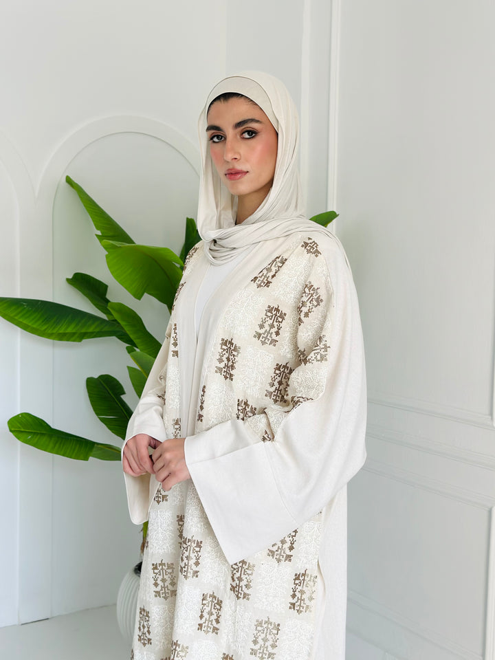 Golden lines kimono - beige