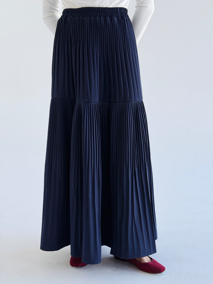 pillise skirt -dark blue