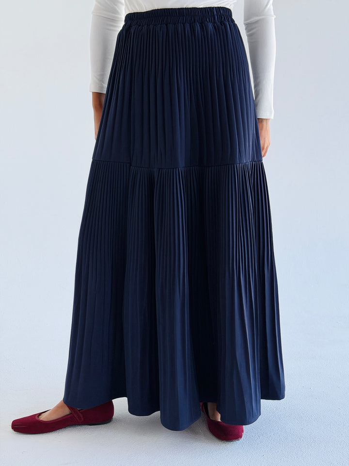 pillise skirt -dark blue