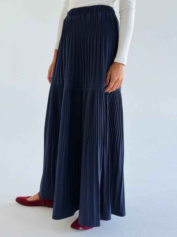 pillise skirt -dark blue