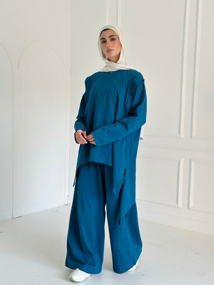 Oversized milton set - teal blue