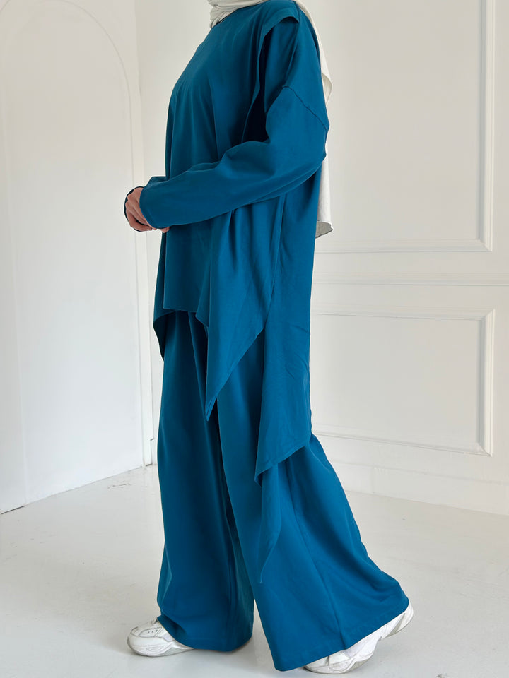 Oversized milton set - teal blue