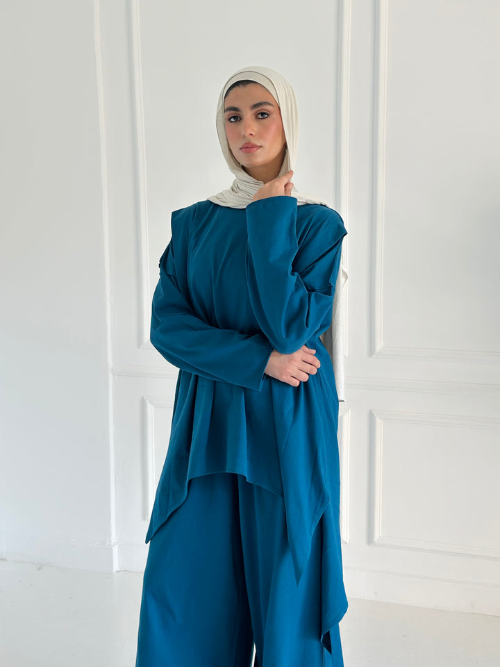 Oversized milton set - teal blue