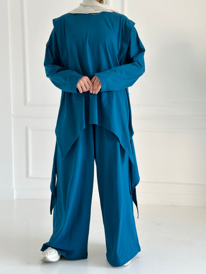 Oversized milton set - teal blue