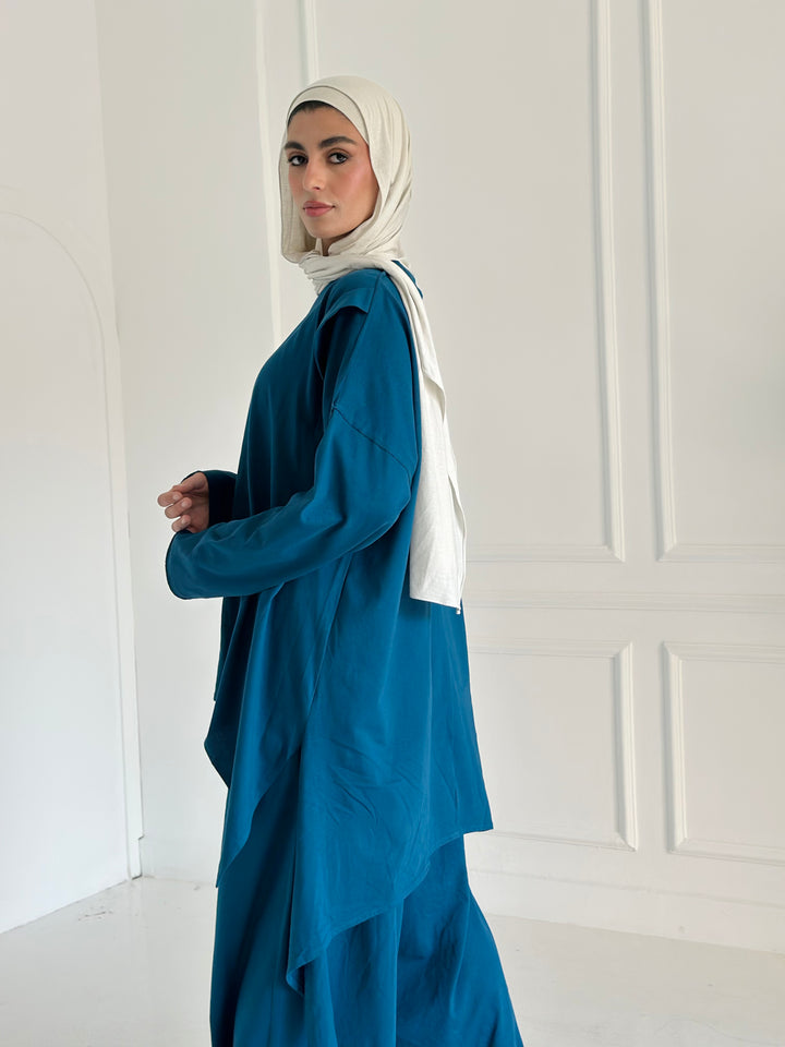 Oversized milton set - teal blue