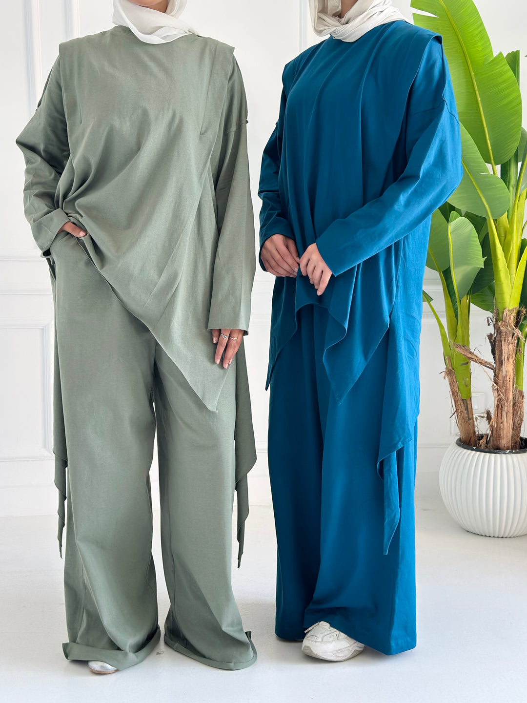 Oversized milton set - teal blue