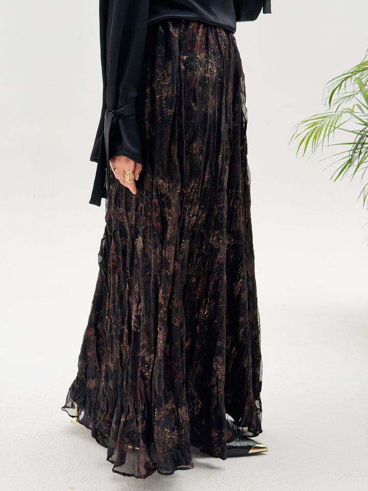 Shinny Chiffon Skirt